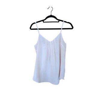 Talula Womens Sleeveless Pleated Cami Top Blouse Size S Light Pink